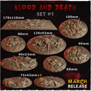 3D Printed Blood & Death Bases For Warhammer 40k/AOS - Great for Chaos/Khorne - Picture 1 of 28