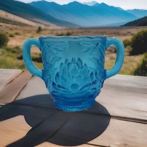 Azúcarero de vidrio azul sin astillas ni grietas - Imagen 1 de 5