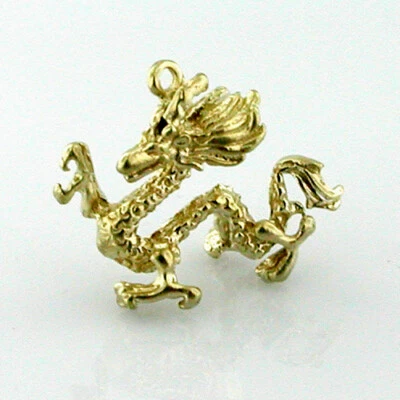14k Gold Chinese Dragon 3D Charm - Image 1 of 2