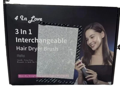 New In Box 4 In love Grey And Pink  3 In 1 Interchangeable Hair Dryer Brush - Image 1 of 4