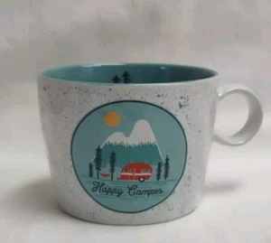 Boston Warehouse Happy Camper Cup Mug Green 14 oz - Picture 1 of 10