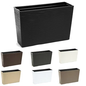 Macetero Maceta Balcón Inserto Negro Blanco Plástico H 36 cm - Imagen 1 de 19