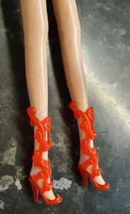 2x Pairs Red Gladiator Sandals Boots Heels Made for 12" Dolls UK Seller Free P&P - Picture 1 of 4