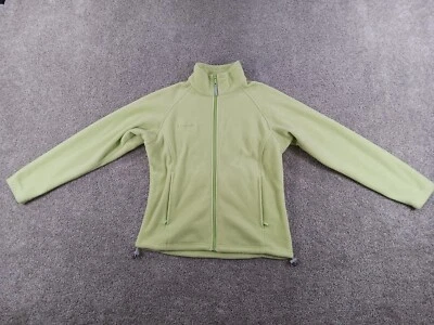 Suéter Columbia para mujer mediano verde lima cremallera completa polar cuello falso poliéster Foto 1 de 4