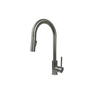 17.5" Graphite Gray Finish Pull Out Down Kitchen Faucet, Dual Function Sprayer - Picture 1 of 1