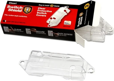 Protetores de interruptor de luz transparente, pacote com 3 | Estilo balancim | Capa de segurança infantil  - Imagem 1 de 4