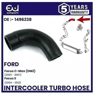 INTERCOOLER TURBO HOSE PIPE FOR FORD FOCUS C-MAX 1.8 TDCi 4M516K863BE 1496238 - Image 1 of 4