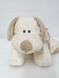Juguete de peluche Ty Pluffies Plopper cachorro perro peluche color crema tostado ojos cosidos 2002 - Imagen 1 de 13
