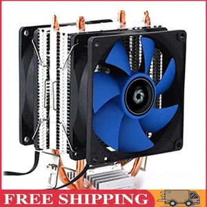 X200 CPU Enfriador Radiador 2 Tubo de Calor Ventilador de Enfriamiento de 3 Pines para Intel 1155 (2 Ventiladores) - Imagen 1 de 11