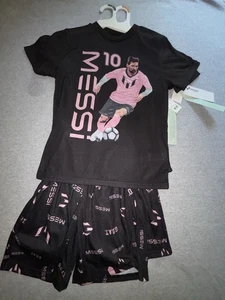 Messi Soccer 2-piece Kids Unisex Outfit Shorts & Shirt Set Size Medium 8/10 NWT - Picture 1 of 7