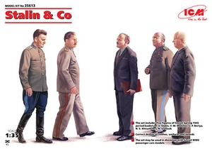 Kit modelo escala 1/35 Stalin&CO de la primavera soviética 1945, 5 figuras Segunda Guerra Mundial ICM 35613 - Imagen 1 de 8