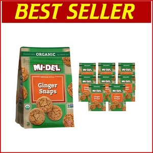 Delicious Organic Ginger Snaps - Crunchy Cookies Pack of 8, Peanut-Free & Kosher - Picture 1 of 8