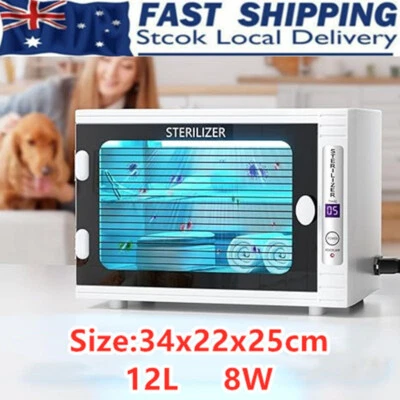 12L UV Steriliser Box Sanitising 2 Tier Salon Nail Tool Sterilizer w/Timer - image 1 of 4