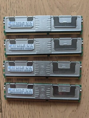 Lotto 4x Samsung M395T2863QZ4 CE65 1GB 667MHz DDR2 Fbd 1Rx8 ECC - Immagine 1 di 2