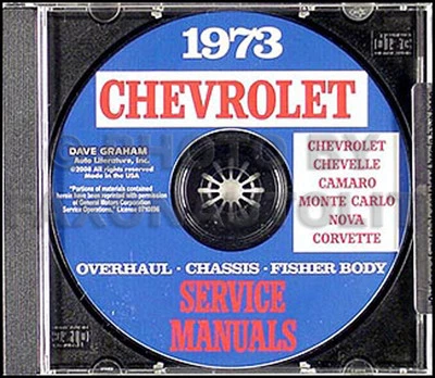 Chevrolet 1973 conjunto manuales de reparación en CD manual de taller revisión y servicio de carrocería Foto 1 de 4
