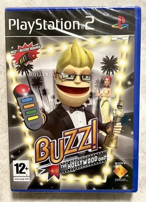 PS2 BUZZ! Brand New & SEALED : The Hollywood Quiz Sony PlayStation 2 Game Solus - Image 1 of 4