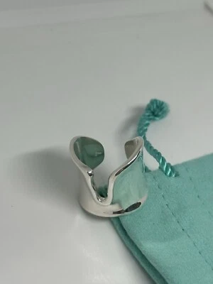 Tiffany & Co Elsa Peretti Sterling Silver Split Ring Size 7 - Image 1 of 4
