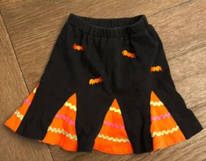 Michael Simon girl 2T halloween black skirt with orange bats adorable - Picture 1 of 6
