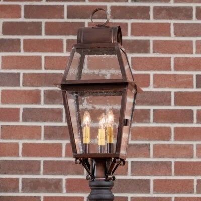 Independence Outdoor Post Light in Solid Antique Copper - Image 1 of 2