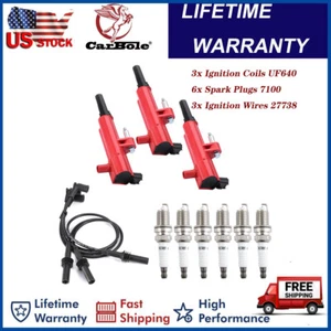 Energy Ignition Coil UF640 + Spark Plug Tune Up Kit For Jeep Liberty 3.7L V6 - Picture 1 of 15
