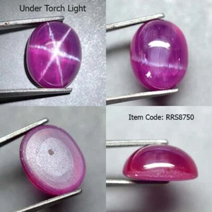 9.25 Ct 13x10.5 MM Pink Red Ruby Star Sapphire 6 Rays Lab Corundum RRS8750 - Picture 1 of 5