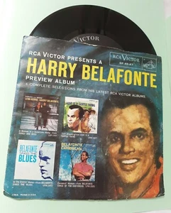 Harry Belafonte RCA SP 45-67 HARRY BELAFONTE PREVIEW ALBUM EP 45 PLAYS VG - Imagen 1 de 11