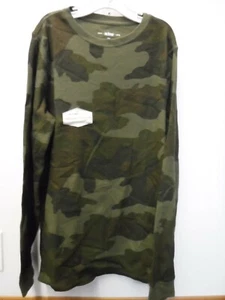 BOYS SIZE LARGE URBAN PIPELINE OLIVE CAMO LONG SLEEVE THERMAL SHIRT NEW #20090 - Afbeelding 1 van 1