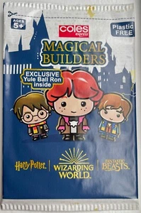 UNOPENED pack Coles Express MAGICAL BUILDERS Yule Ball Ron exclusive - Picture 1 of 2