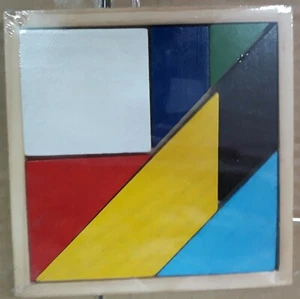 PUZZLE DE MADERA CON MARCO,PARA QUE NO SALGAN LAS PIEZAS - Imagen 1 de 2