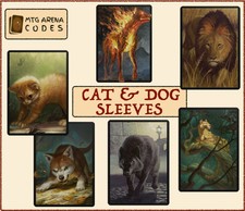 MTG Arena code card FNM Midweek Magic Cat & Dog Sleeves SEP 7 AUG 31 -INSTANT