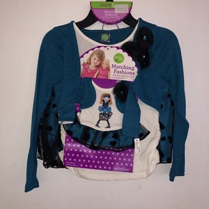 Dollie & Me  Teal And Black 3 Pc Set Girls Size 7 W/ Doll Outfit Fits 18” Doll - Picture 1 of 6