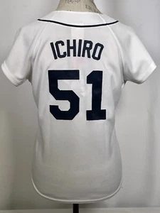 Ichiro Suzuki #51 Seattle Mariners MLB Majestic Home Jersey Women's SMALL NWT - Picture 1 of 20