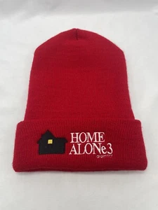 Vintage 1997 Home Alone 3 Movie Promo Beanie Strickmütze Wintermütze rot Komödie - Bild 1 von 6