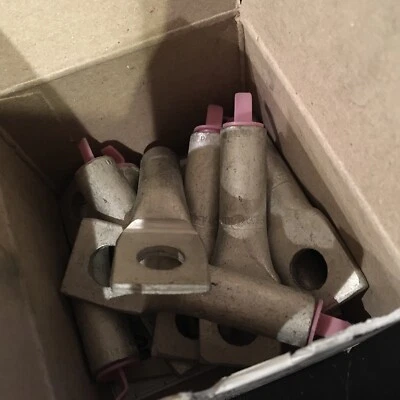 Burndy One-Hole Lug Compression Connector Straight Barrel YA2CA3 10/BOX - Image 1 of 3