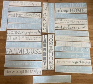 4" x 24" Removable Vinyl Adhesive Lettering Wall Stickers HOME Themed Decor - Picture 1 of 2