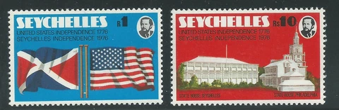Seychelles Scott # 351-352 MNH Independence Cover