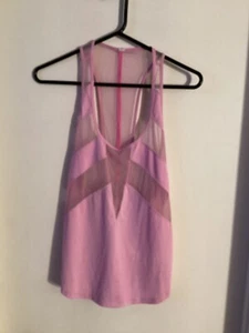 Women "Lululemon" pink mesh tank top . Size 4 P.O. - Picture 1 of 2