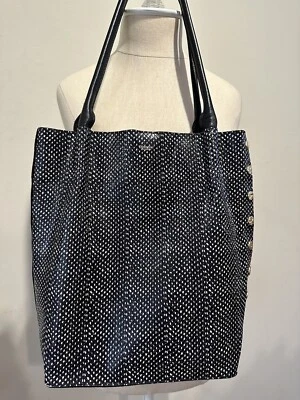 HAMMITT Oliver Medium Black and White Snake Leather Tote Shoulder Bag - Image 1 of 4