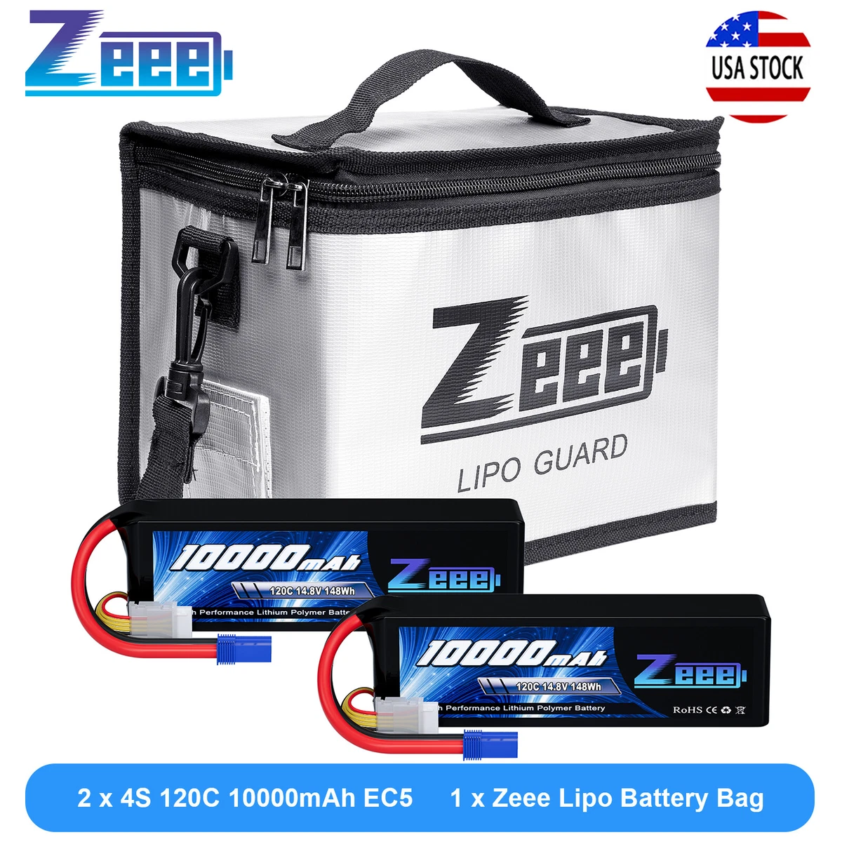 Tattu 4S Lipo Batterie 3700mAh 14.8V 45C Batterie RC avec connecteur