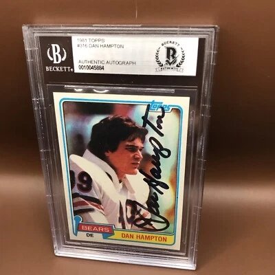 1981 Topps Dan Hampton Rookie RC Auto Autograph #316 BGS Authentic - Image 1 of 2
