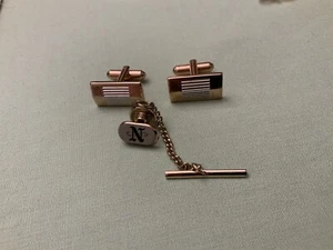 Vintage Cufflinks and Collar Bar,Tie Clip - Picture 1 of 6