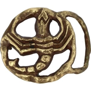 Brass Scorpion Southwest Arachnid Goth Cowboy Cowgirl Western 70 Vtg Belt Buckle - Picture 1 of 2