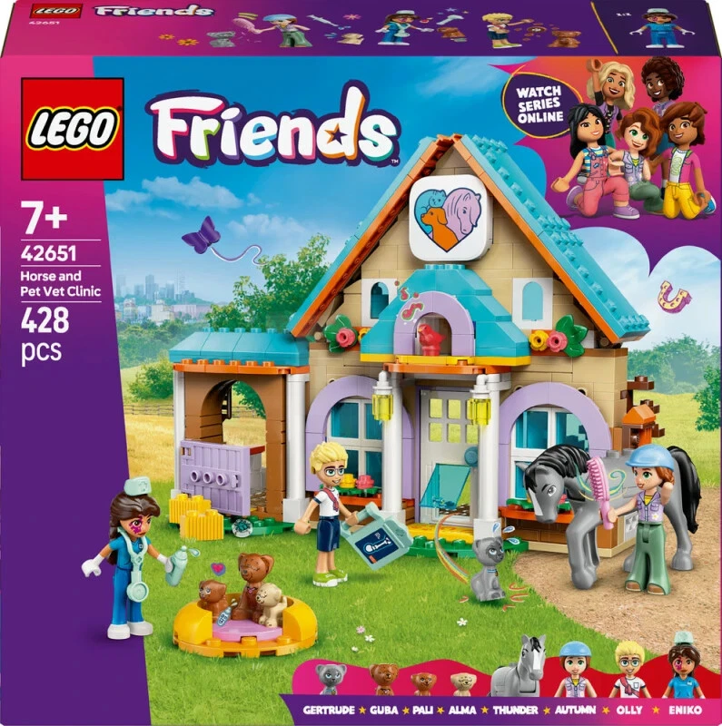 LEGO Friends Clínica veterinaria de caballos y mascotas 42651 Juego de juguetes de construcción con 3 minimuñecas Foto 1 de 1
