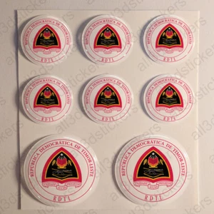 Stickers East Timor Coat of Arms Gel Domed Resin 3D East Timor Vinyl Sticker Car - Picture 1 of 1