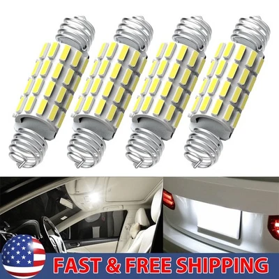 4 luces de lectura blancas 18-SMD 42mm 578 211-2 LED bombilla interior coche domo puerta Foto 1 de 4