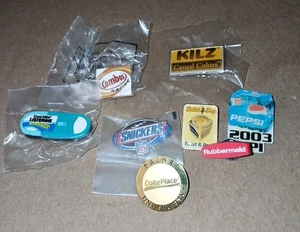 VTG Product Release Promo Mixed Lot of 8 Vest Pins Advertisements - Picture 1 of 4