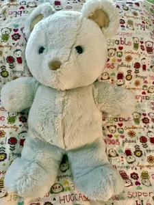 Peluche vintage Dakin bambino orsacchiotto blu 14" nastro raso 1982 RARO - Foto 1 di 11