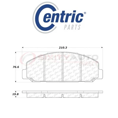 Centric Posi Quiet Disc Brake Pads w Shims for 1999-2015 Isuzu NPR-HD 5.7L px - Изображение 1 из 4