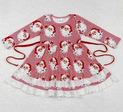 Girls Baby Kids Dress Christmas Holiday Santa Dress Up Party or Recital Dance - Image 1 of 3