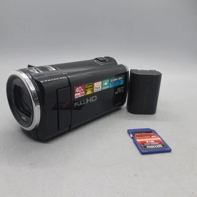JVC Everio GZ-E15BEK Handheld High Definition HDD Camcorder Black Tested - Image 1 of 4